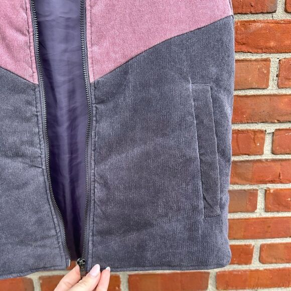 Staccato Purple Chevron Lightweight Corduroy Vest - Picture 6 of 8